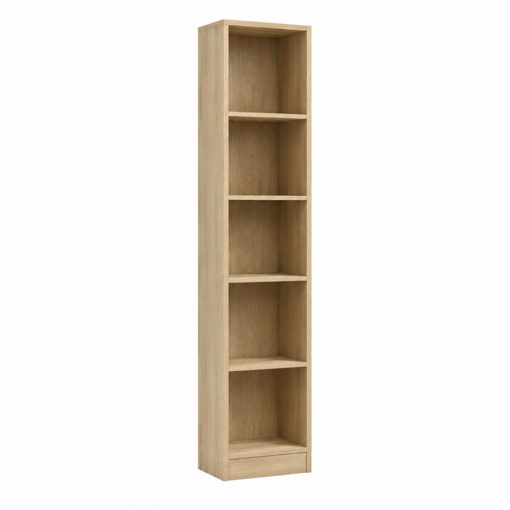 Bücherregal Standregal Eiche hell Spanplatte rechteckig 30 x 30 x 180 cm