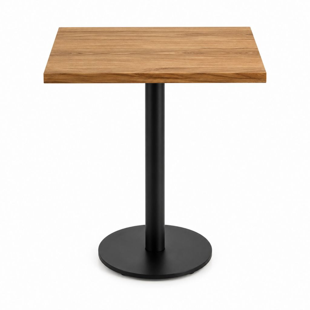 Esstisch quadratisch Natur Eiche Stahl Schwarz 80 x 80 x 75 cm