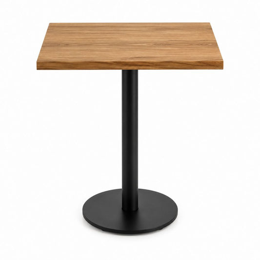 Esstisch quadratisch Natur Eiche Stahl Schwarz 80 x 80 x 75 cm