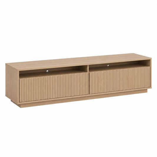 TV Lowboard Natureiche Spanplatte rechteckig 160 x 40 x 50 cm